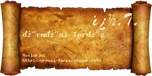 Ürmösi Teréz névjegykártya